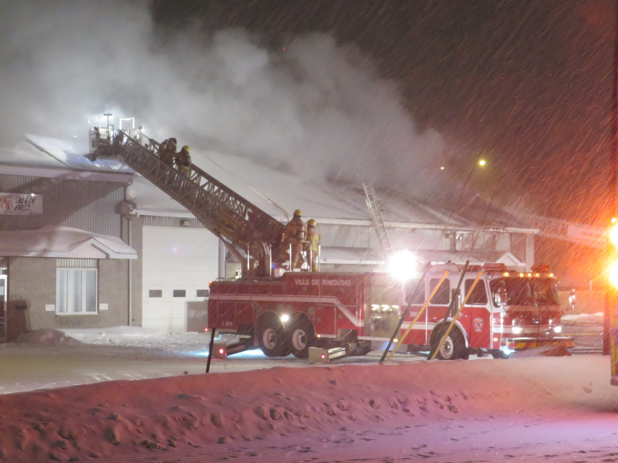 Incendie majeur à RimouskiEst Journal Le Soir
